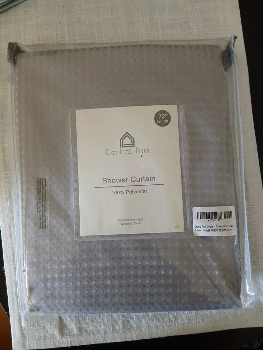 Central Park Shower Curtain 70x72 NWT